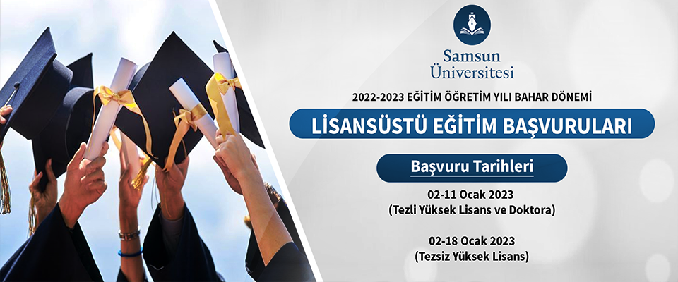 Samsun Üniversitesinde Lisansüstü Eğitim Başvuruları Başlıyor