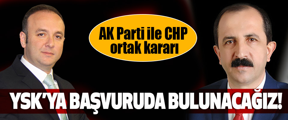 Samsun'da AK Parti ile CHP ortak kararı