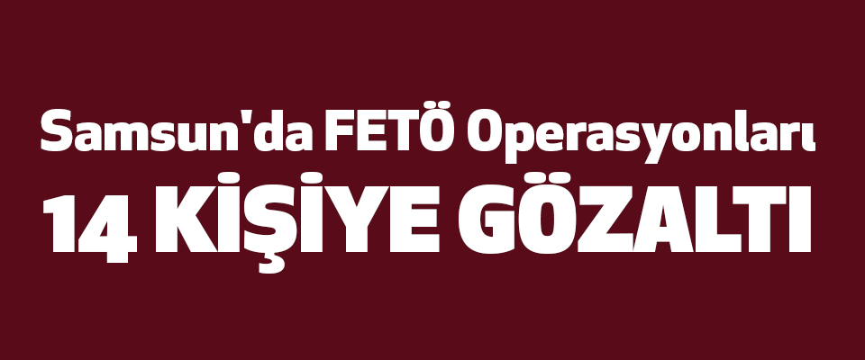 Samsun'da FETÖ operasyonu: 14 gözaltı 