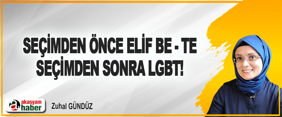 Seçimden Önce Elif Be- Te, Seçimden Sonra LGBT!