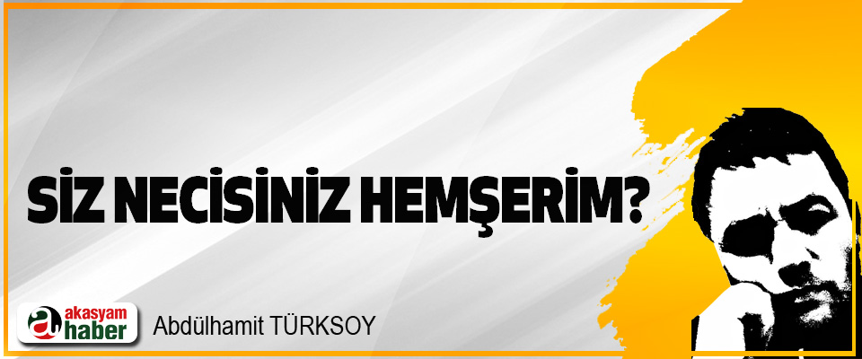 Siz necisiniz hemşerim?
