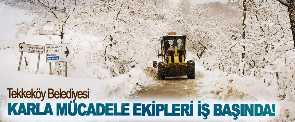 ​Tekkeköy Belediyesi Karla Mücadele Ekipleri İş Başında!