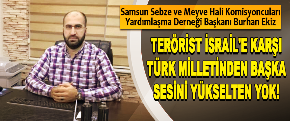 Terörist İsrail'e karşı Türk Milletinden başka sesini yükselten yok!