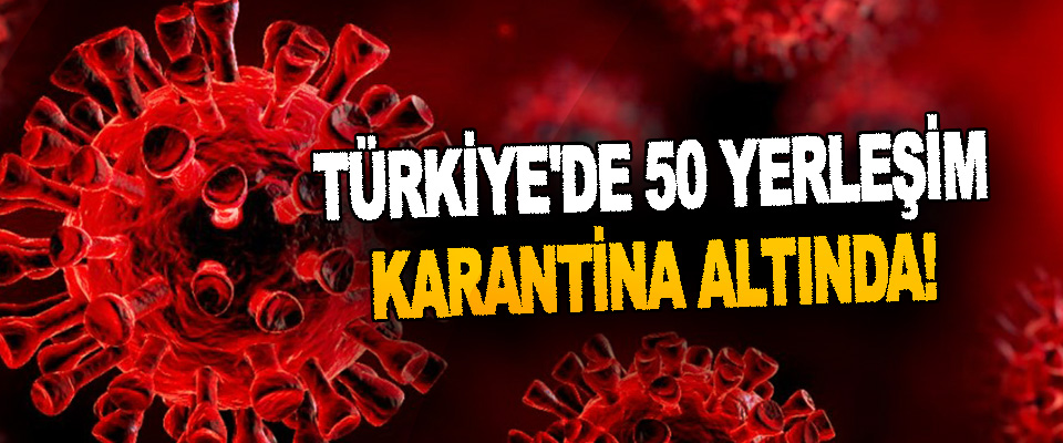 Türkiye'de 50 Yerleşim Karantina Altında!