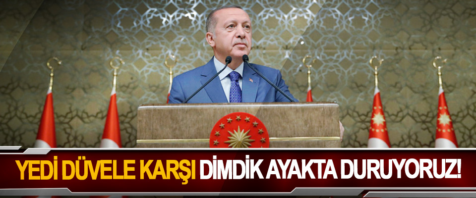Yedi düvele karşı dimdik ayakta duruyoruz!