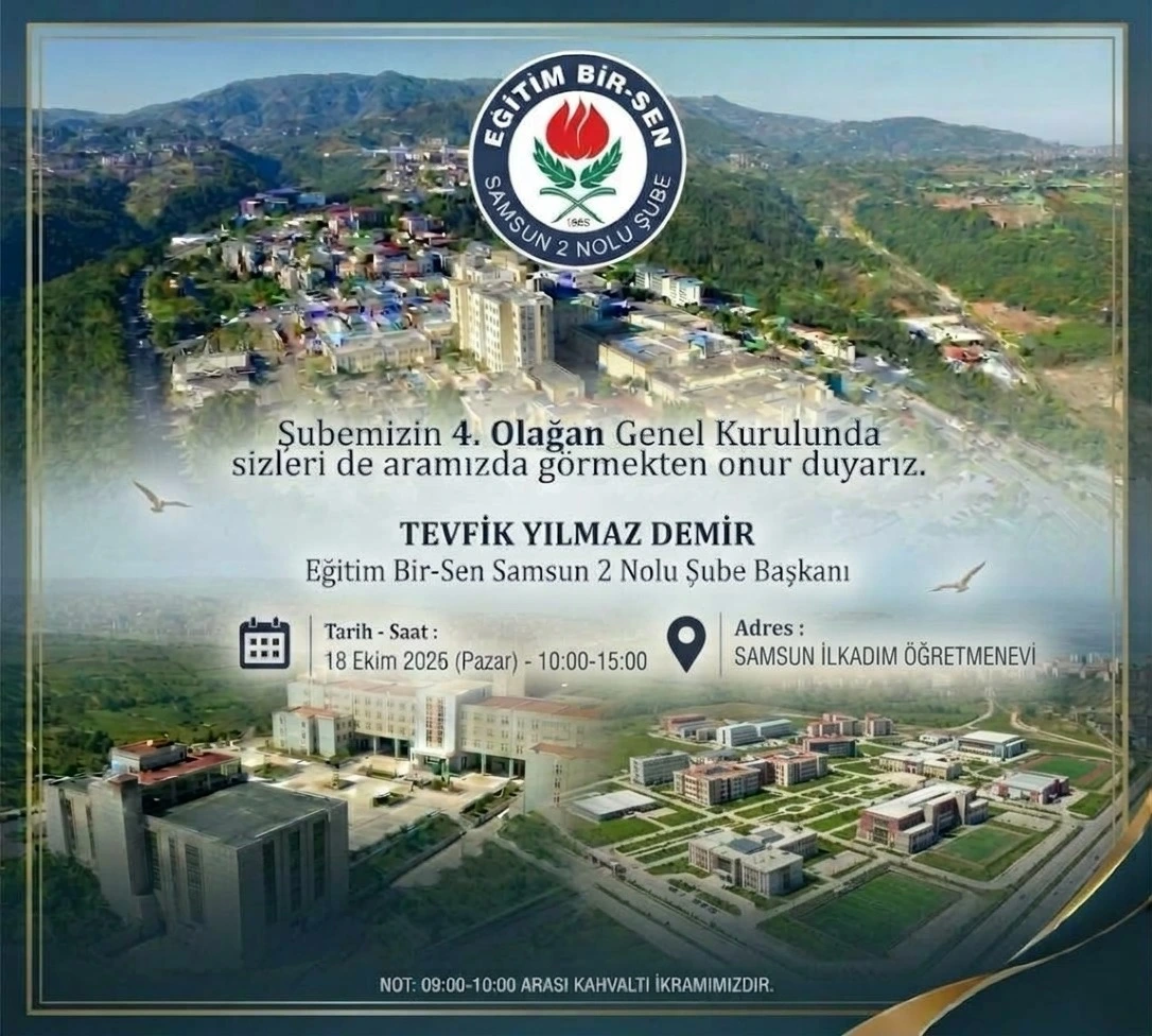 Eğitim Bir-Sen Samsun 2 No’lu Şube 4. Olağan Genel Kurulu’na hazırlanıyor