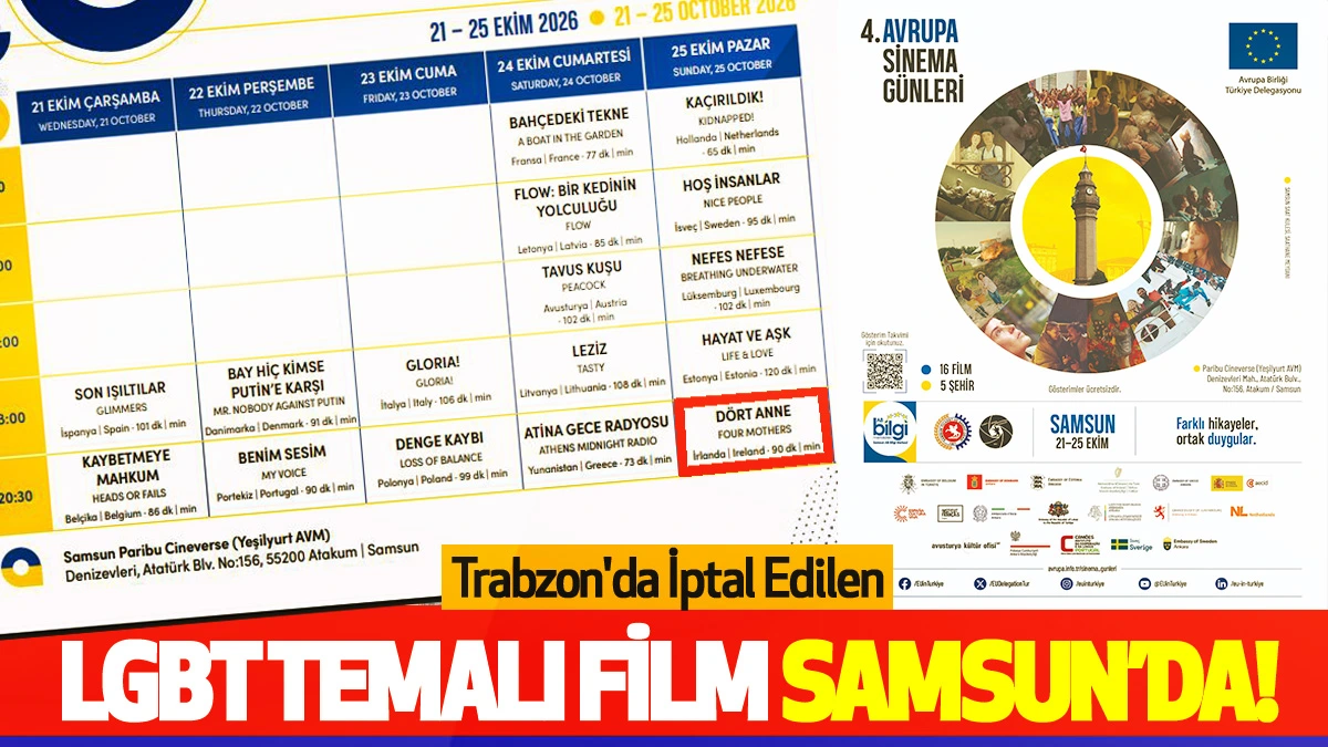 Trabzon'da İptal Edilen LGBT Temalı Film Samsun’da!