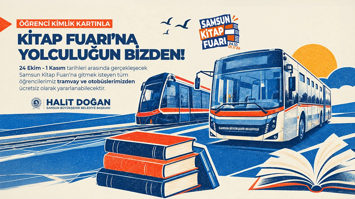 Büyükşehir’den Samsun Kitap Fuarı İçin Öğrencilere Ücretsiz Ulaşım Hizmeti