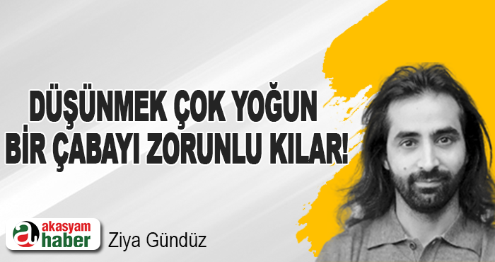 Düşünmek Çok Yoğun Bir Çabayı Zorunlu Kılar!
