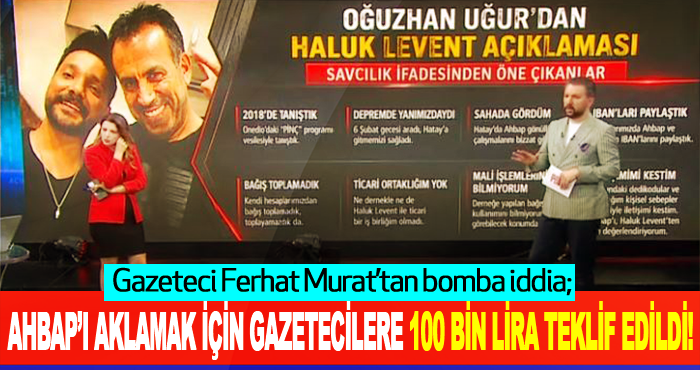 AHBAP’ı aklamak için gazetecilere 100 bin lira teklif edildi!