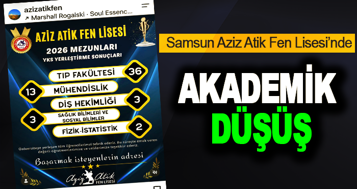 Samsun Aziz Atik Fen Lisesi’nde Akademik Düşüş