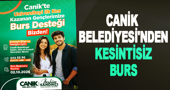 Canik Belediyesi'nden Kesintisiz Burs